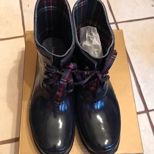 New Charter Club Navy Traynor rain boots size 7